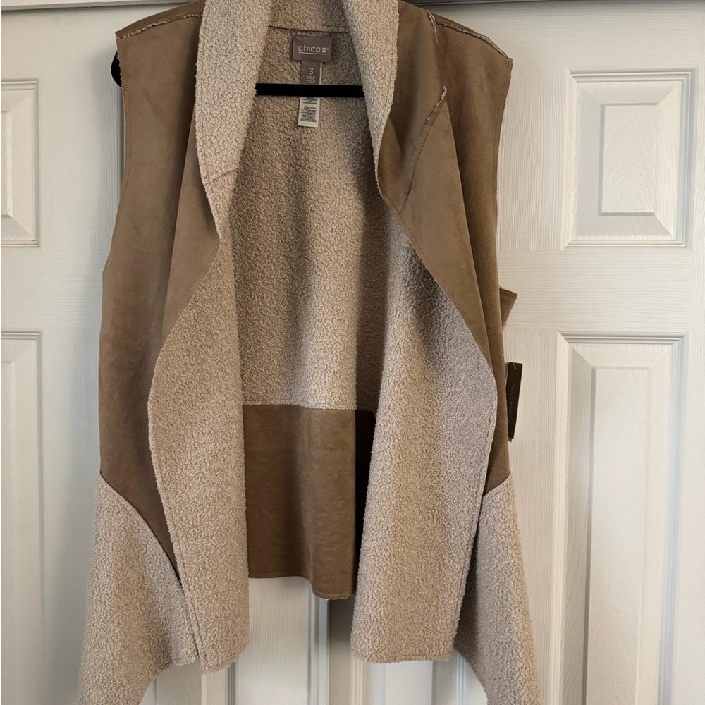 Chico's Tan and Cream Women's Vest